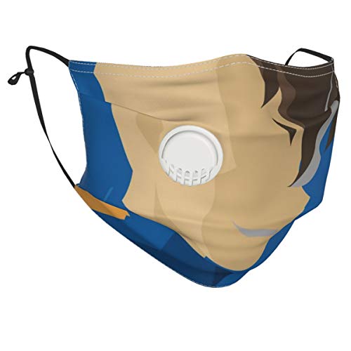 Yosbapw Inazuma Eleven U Face Mouth Shield Clip nasal de plástico suave, 6 filtros incluidos para protección