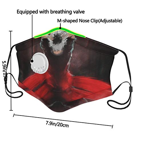 Yosbapw Tokyo Ghoul Retokyo Ghoul Sasaki Haise Kaneki Ken Face Mouth Shield Clip nasal de plástico suave, 6 filtros PCS incluidos para protección