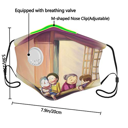 Yosbapw Warm Family Doraemon Face Mouth Shield Clip nasal de plástico suave, 6 filtros PCS incluidos para protección