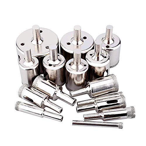 Yosoo 15 brocas de diamante de 6 a 50 mm de diámetro