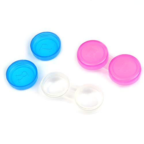 YOTINO 20pcs Estuche para Lentes de Contacto Caja de Lentes de Contacto de Viaje Portátil Kit para Cuidado Accesorios para Lentes (5 Colores)
