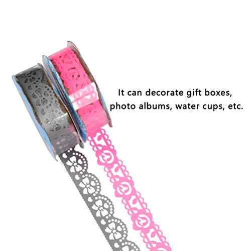 YOTINO Kit de Album de Fotos de Bricolaje, DIY Accesorios Decorativos, Conjunto de Pegatinas de Color, Cintas de Encaje, Cintas Adhesivas, Rincones de Imagen, Pegatinas Decorativas de Cartón