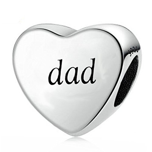 You Raise Me Up Papá Padre de pulseras de plata de ley 925 corazón encantos para regalos de hija hijo Navidad Joyería Hombres