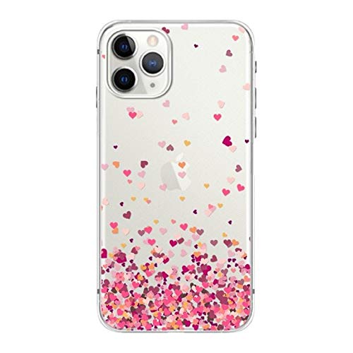 Young & Ming Funda para iPhone 11 Pro, (3 Pack) Transparente TPU Silicona Carcasa Delgado Antigolpes Resistente, Amor