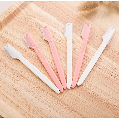 Yousha - Cuchillas de afeitar para cejas, de acero inoxidable, para eliminar el vello facial, herramienta de belleza y maquillaje para mujeres