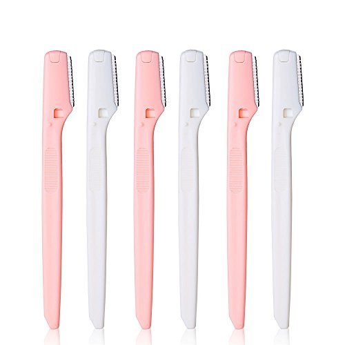 Yousha - Cuchillas de afeitar para cejas, de acero inoxidable, para eliminar el vello facial, herramienta de belleza y maquillaje para mujeres