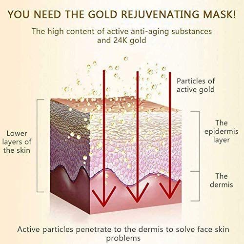 Youth Power Mascarilla facial exfoliante dorada de 24 quilates, máscaras removedoras de espinillas, blanqueamiento antienvejecimiento Tratamiento antiarrugas Facial Minimizador de poros