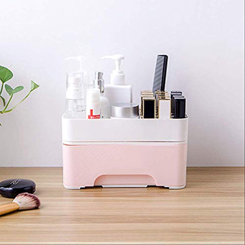yqcqszbhdsnh with Drawer Girl Dresser Collection Box Cosmetics Finishing Box Lipstick Jewelry Compartment Rack Pink