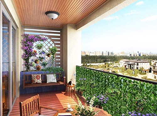 YQing Pantalla de Cerca de privacidad de Hiedra Artificial, Cerca de setos Artificiales y decoración de Hojas de Vid de Hiedra Falsa para decoración al Aire Libre, jardín (150cm x 250cm)