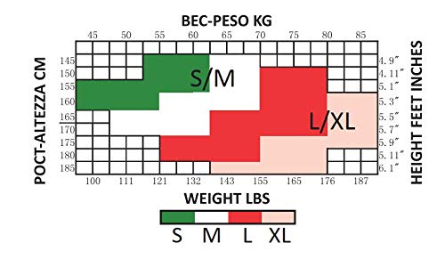 YTLI Medias de compresión media para embarazadas, soporte para embarazo, negro, natural, S, M, L, XL, 20 Den, Made in Italy 2paia Nero+beige L/XL