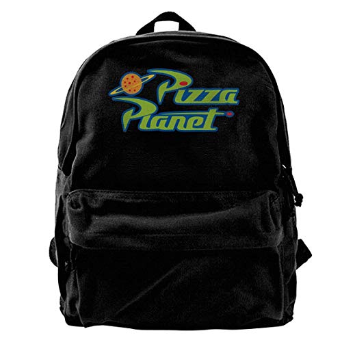 Yuanmeiju Mochila de Lona para portátil Mochila Escolar Impermeable Pizza Toy Planet Mochila Ligera antirrobo para Viajes al Aire Libre Mochila para Estudiantes universitarios Se