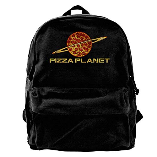 Yuanmeiju Mochila de Lona para portátil Mochila Escolar Impermeable Pizza Toy Planet Mochila Ligera antirrobo para Viajes al Aire Libre Mochila para Estudiantes universitarios Se