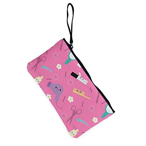 Yuanmeiju Monedero Unisex, monederos, peluquería Rosa, Cabello Feliz, Monedero de Lona para Mujer, Monedero pequeño, Monedero con Cambio, Tarjetero, Billetera para teléfono, Bolsa de Almacenamiento