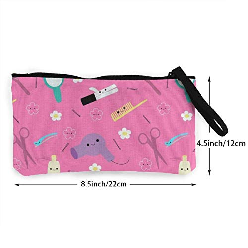Yuanmeiju Monedero Unisex, monederos, peluquería Rosa, Cabello Feliz, Monedero de Lona para Mujer, Monedero pequeño, Monedero con Cambio, Tarjetero, Billetera para teléfono, Bolsa de Almacenamiento