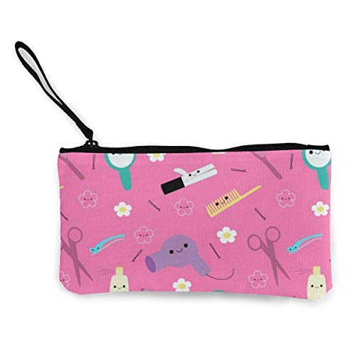 Yuanmeiju Monedero Unisex, monederos, peluquería Rosa, Cabello Feliz, Monedero de Lona para Mujer, Monedero pequeño, Monedero con Cambio, Tarjetero, Billetera para teléfono, Bolsa de Almacenamiento