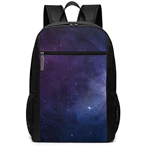 Yuanmeiju Purple and Gray Planet Space Unisex Custom Bolsas de Hombro,Adult Student Double Zipper Closure Bolso de Escuela Informal
