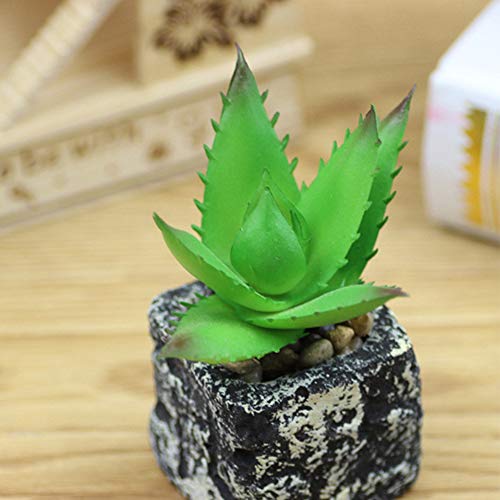 Yuccer Suculentas Plantas Artificiales, 16 Piezas Suculentas Artificiales Plantas Decorativas Artificiales para Interior Balcon Escritorio Oficina (B)