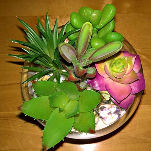Yuccer Suculentas Plantas Artificiales, 16 Piezas Suculentas Artificiales Plantas Decorativas Artificiales para Interior Balcon Escritorio Oficina (B)