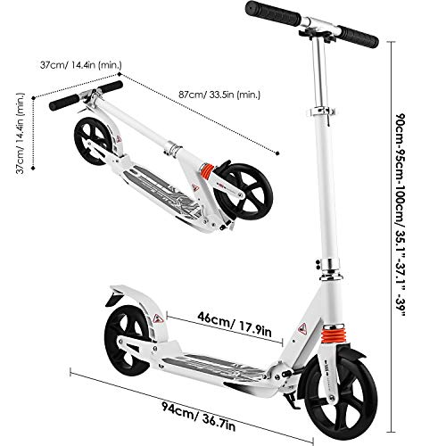 YUEBO Patinete Adulto Plegable Patinete niño 12 años Scooter Adulto Monopatin Kickscooter City Roller para Adultos y niños