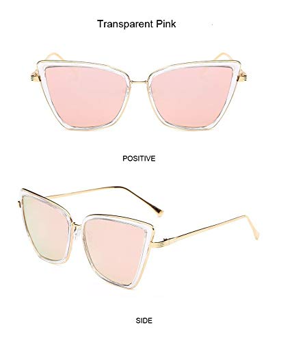 YUHANGH Gafas de Sol Ojo de Gato Mujeres Hombres Personalidad Moda Mariposa Cateye Sombras Femeninas UV400 Vintage