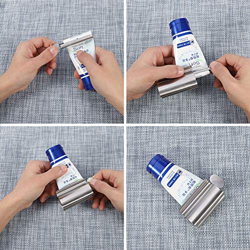 Yumi V 3Piezas Exprimidor de Pasta de Dientes de Acero Inoxidable