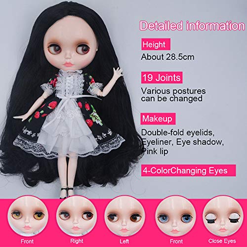 YUMMON el de 12 Pulgadas muñeca Desnuda es Similar a la muñeca del bjd Blyth, muñecos Personalizados se Pueden Cambiar Maquillaje y Vestido de muñecas DIY