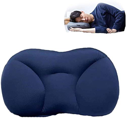 yunjing - Almohada para dormir en la nube, cómoda almohada para dormir en todo el mundo, cómoda y transpirable almohada para dormir de lado, espalda y estómago (azul marino, 1 unidad)