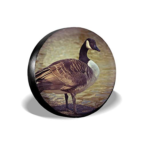 Yushg Goose Animal Bird Aves de Corral Greylag Goose Gander Protectores de neumáticos Jeep Liberty Cubierta de neumático de Repuesto Cubierta de neumático Impermeable UV Sun 14"- 17" Apto para je