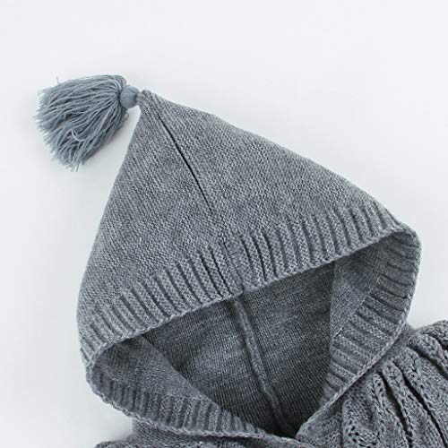 YWLINK Capa Abrigo CáLido Bebé NiñO NiñAs OtoñO E Invierno Abrigo De Punto Calado con Capucha SuéTer Sudadera Casual Party Cardigan Shawl Cloak Bautizo Regalo De CumpleañOs Black Friday Ropa De Bebe