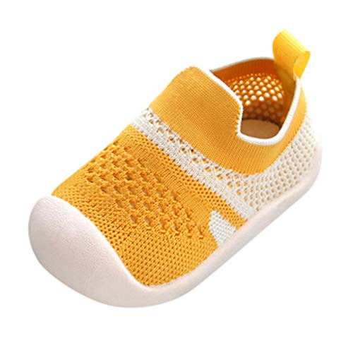 YWLINK Zapatos De Primer Paso Zapatos para BebéS De Suela Blanda Antideslizantes Zapatillas EláSticas De Malla Transpirable Zapatos De Cama Regalo De CumpleañOs