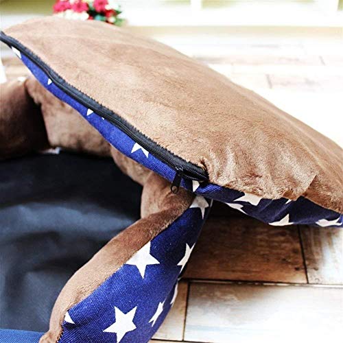 YYANG Camas para Mascotas Casa para Perros Cama para Gatos 3 Tamaños Elegante Cama para Perros Cálidas Alfombras Impermeables Suaves para Perros Pequeños Medianos Otoño Invierno,Blue-S