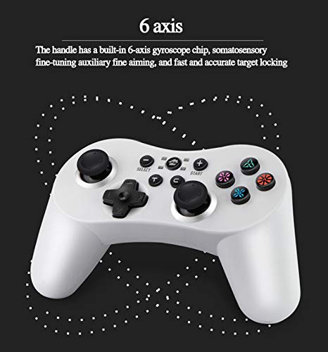 YYKJ Cambiar la Palanca de Mando, con Seis Ejes, con Dos Motores de Doble vibración, batería Recargable, Conveniente para el conmutador / PS3 / PC / PC360 / Gamepad Android 4