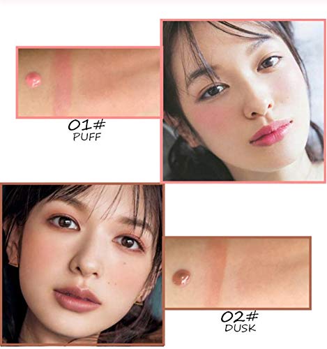 yyxxzqw Crema orgánica Natural para Labios, Tinte, Rubor en Crema, CREA mejillas sonrojadas Naturales, se Mezcla con Cualquier Tono de Piel, Crema Colorete Natural en Polvo Colorete (03)