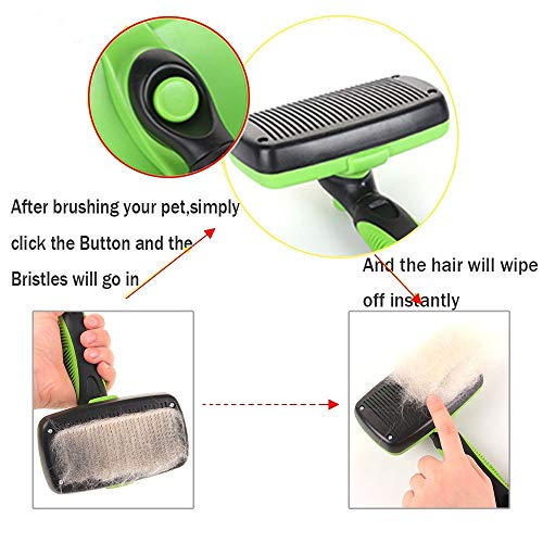 YYYY Cepillo Perros y Gatos Mascotas Quitar y Remover el Pelo Muerto Carda con Púas de Acero Inoxidable para Desenredar y Peinar a Mascotas