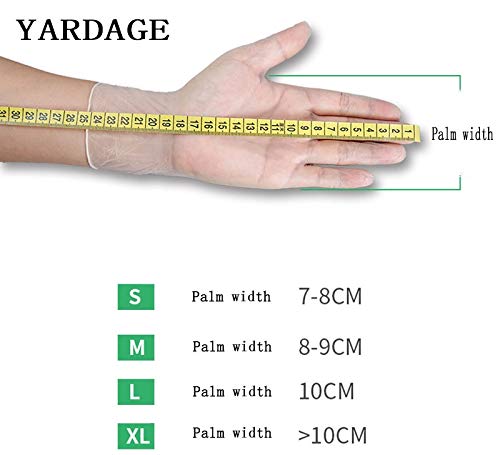 Z10 desechable PVC guantes, libre de polvo y látex de caucho (sin color), que se utiliza for la limpieza, cocinar, coloración del cabello, lavavajillas, procesamiento de alimentos (una caja de 100PCS)