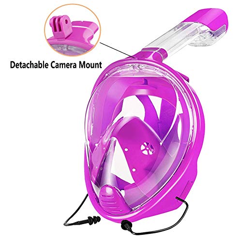 ZAGO Adulto máscara de Buceo Todo seco Tubo respirador del Salto Private Diving Modelo Adulto Gafas de Buceo de Silicona máscara del Salto. para Adultos Snorkel (Color : Pink, Size : S)