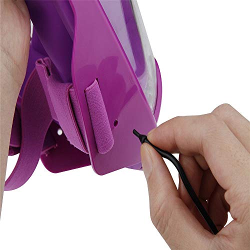 ZAGO Adulto máscara de Buceo Todo seco Tubo respirador del Salto Private Diving Modelo Adulto Gafas de Buceo de Silicona máscara del Salto. para Adultos Snorkel (Color : Pink, Size : S)