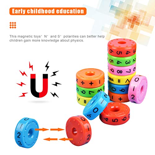 Zaloife Juguete de Aprendizaje Aritmético Magnético, Magnéticos Juegos de Matemáticas, Regalo Educativo de Los Juguetes de Las Matemáticas, Juegos de Números, para Los Niños del Bebé, 3pcs