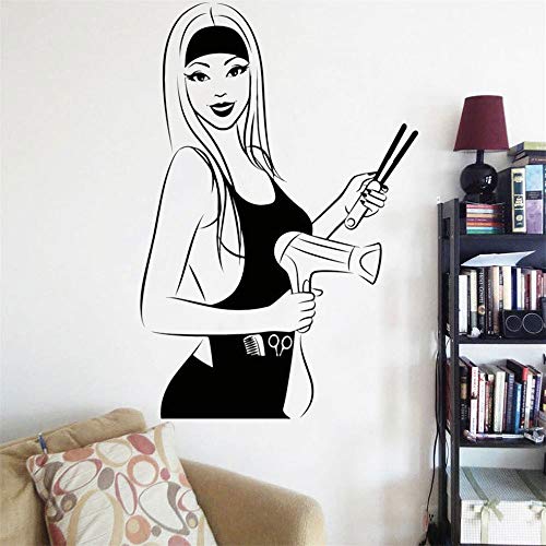 Zaosan Salón de Belleza peluquería decoración de Pared Vinilo decoración de Pared SPA diseño Papel Tapiz Impermeable póster Desmontable