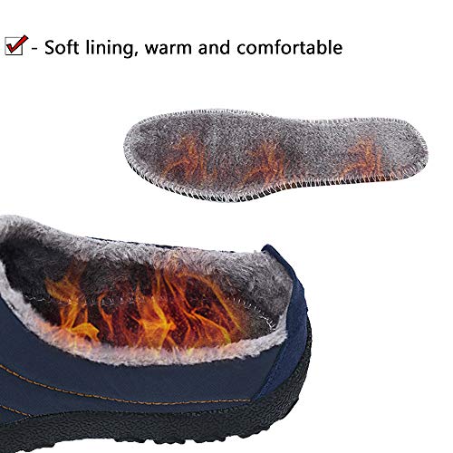 Zapatillas de Estar por Casa Mujer Hombre, Invierno Zapatos de Casa con Forro de Piel - Cálidas y Cómodas - con Suela Antideslizante para Exterior e Interior,Amarillo 36