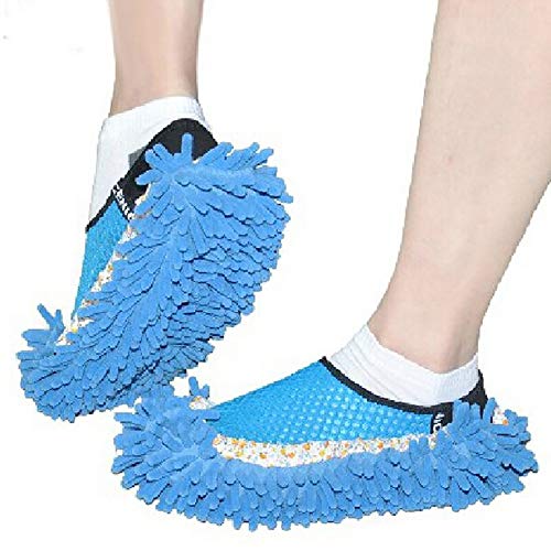 zapatillas mopa,5 Pairs Multifunction Microfiber Dust Mop Shoes Slippers Cleaning For Home, 5Colors