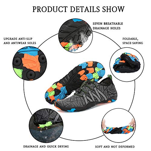 Zapatos de Agua Hombre Zapatillas para Nadar Escarpines Natacion Verano Calzado para Surf Liviano Gris 43 EU