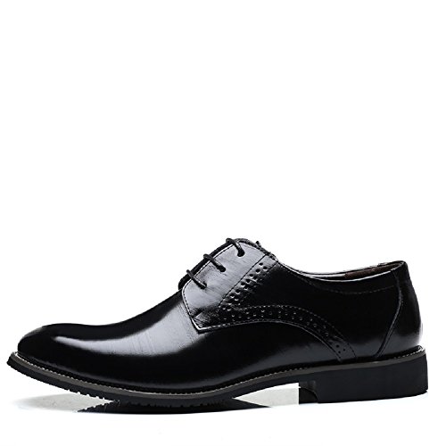 Zapatos Oxford Hombre, Brogue Cuero Boda Negocios Calzado Vestir Cordones Derby Negro Marron Azul Rojo Amarillo 37-48EU BK44
