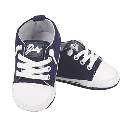 Zapatos para bebé Auxma La Zapatilla de Deporte Antideslizante del Zapato de Lona de la Zapatilla de Deporte para 3-6 6-12 12-18 M (3-6 M, Azul)