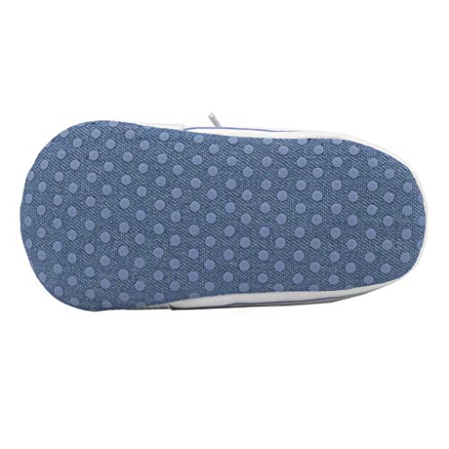 Zapatos para bebé Auxma La Zapatilla de Deporte Antideslizante del Zapato de Lona de la Zapatilla de Deporte para 3-6 6-12 12-18 M (6-12 M, Verde)