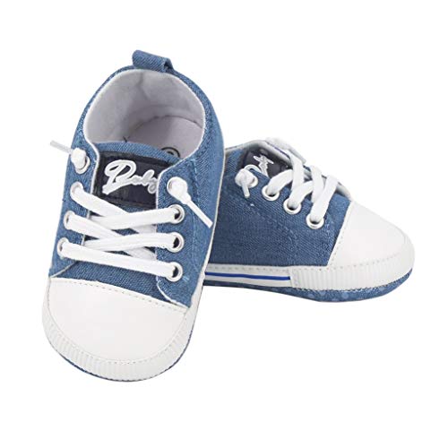 Zapatos para bebé Auxma La Zapatilla de Deporte Antideslizante del Zapato de Lona de la Zapatilla de Deporte para 3-6 6-12 12-18 M (6-12 M, Verde)