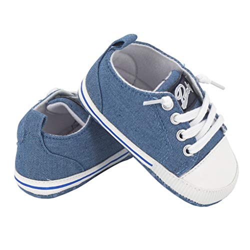 Zapatos para bebé Auxma La Zapatilla de Deporte Antideslizante del Zapato de Lona de la Zapatilla de Deporte para 3-6 6-12 12-18 M (6-12 M, Verde)