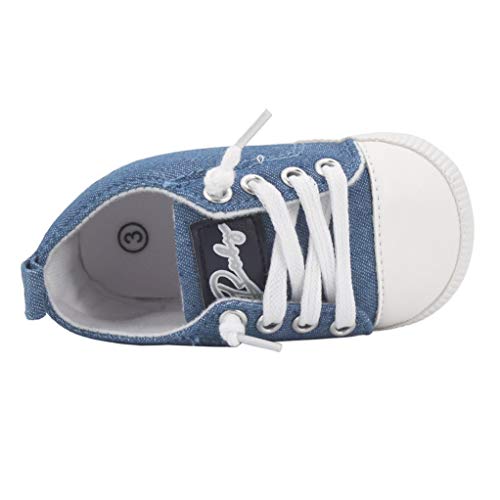 Zapatos para bebé Auxma La Zapatilla de Deporte Antideslizante del Zapato de Lona de la Zapatilla de Deporte para 3-6 6-12 12-18 M (6-12 M, Verde)