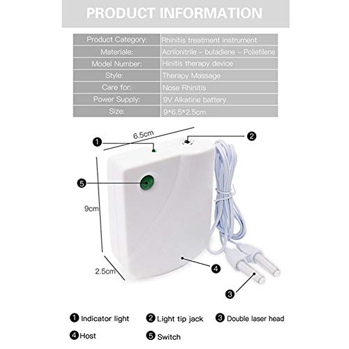 ZBYL Terapia IR Infrarrojo Rinitis Dispositivo Portátil Nariz Cuidado De La Salud De Los Hogares