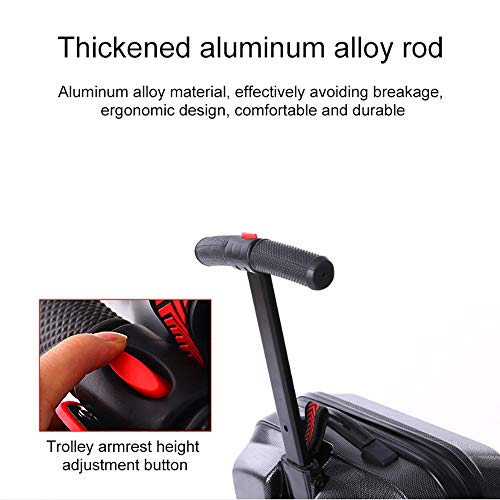 Zdcdy Coche para Scooter de Equipaje eléctrico, Monociclo eléctrico tripulado manejable Equipaje, Maleta Ligera Grande Adulto Vespa, para El Negocio del Aeropuerto De La Escuela,Blue